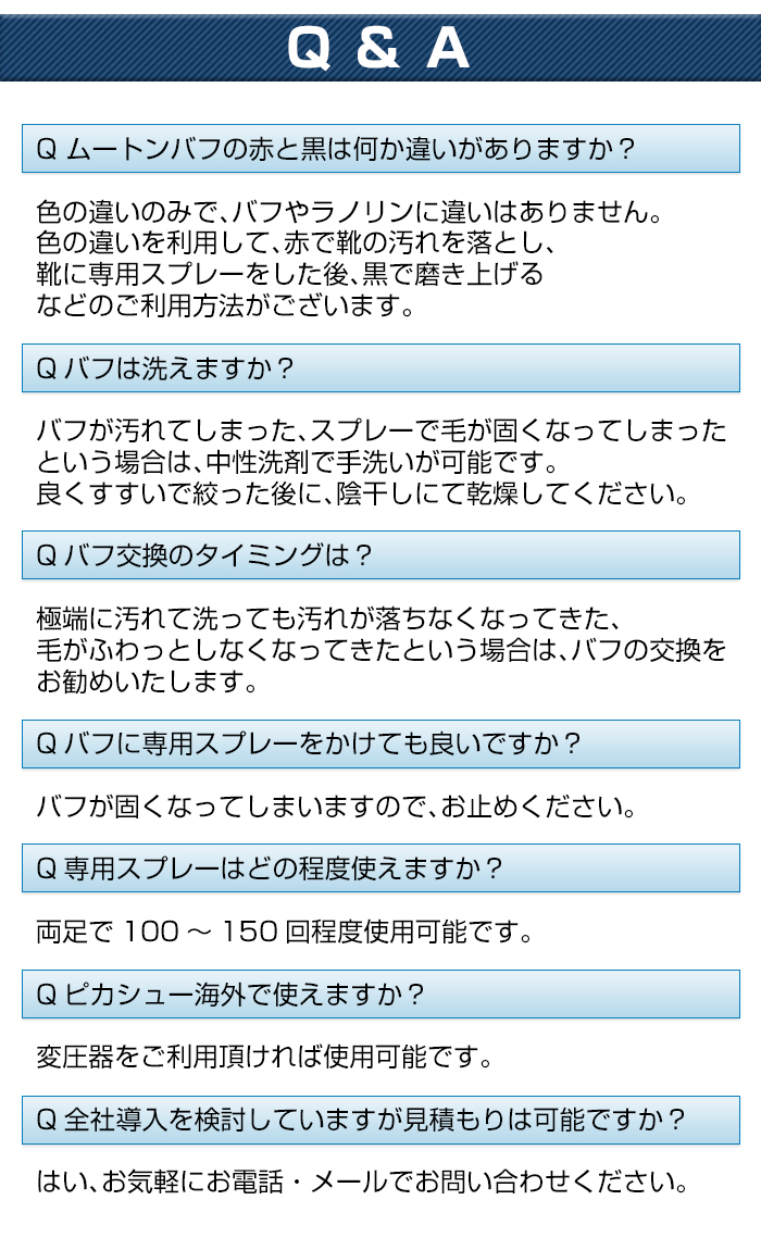 ピカシューに良く頂く質問